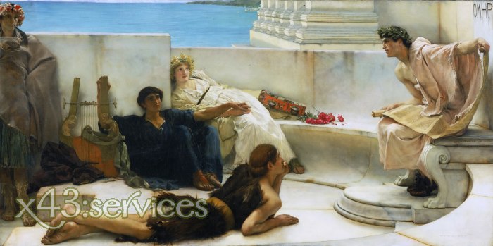 Sir Lawrence Alma-Tadema - A Reading from Homer - Eine Lesung aus Homer